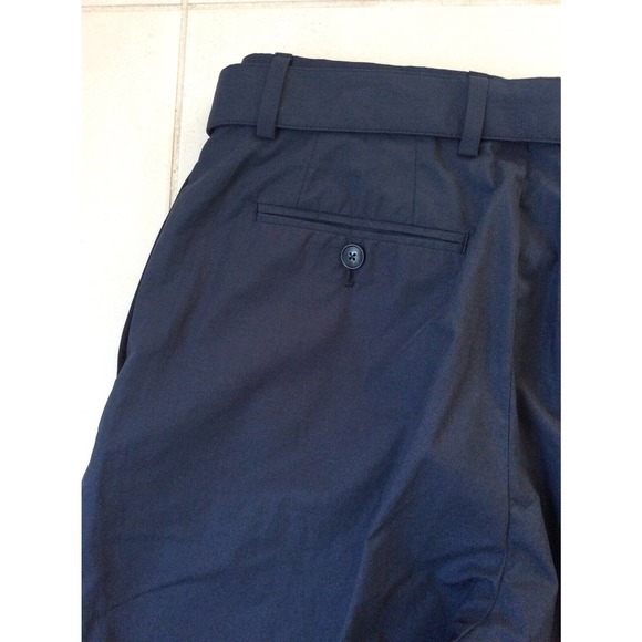 Officine Generale Pierre Cuffed Pants High Waist Pleated Cotton - Picture 10 of 13